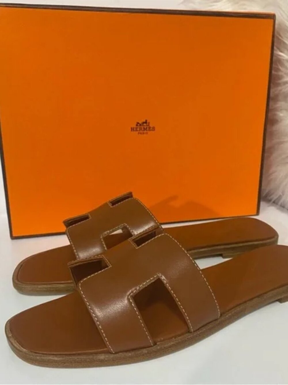 Hermès Brown Leather Sandals❤️❤️